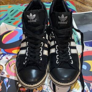 adidas Black and White Athletic Shoes
